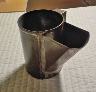 Mid 19th Century Civil War Era Tin Shaving Mug W Separate Outer Compartment
