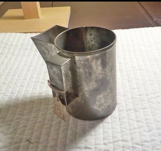 Mid 19th Century Civil War Era Tin Shaving Mug W Separate Outer Compartment 2