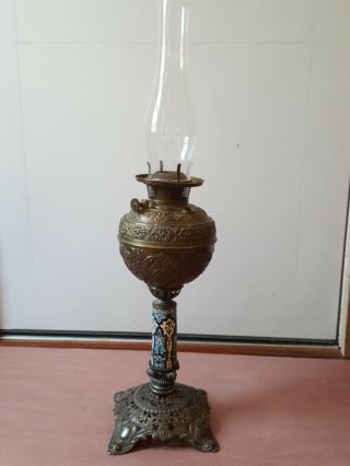 Antique Bradley & Hubbard B&H Brass Oil Banquet Lamp Parlor GWTW Rewire Restore 3