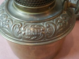 Antique Bradley & Hubbard B&H Brass Oil Banquet Lamp Parlor GWTW Rewire Restore 7