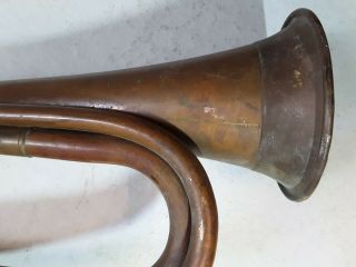 ANTIQUE CIVIL WAR Era BUGLE no mouthpiece 5