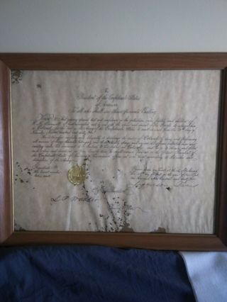 Civil War Confederate Documents.  Signed By Jefferson Davis And Lp Walker