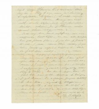 1861 Civil War Confederate Letter by Major Thomas L.  Broun,  Wise ' s Legion 4