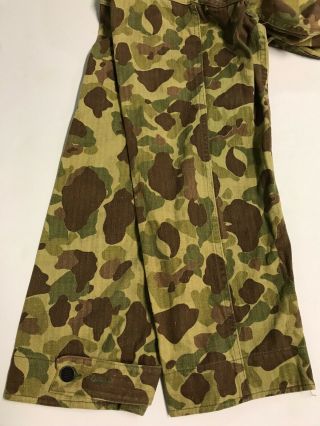 WWII US Army HBT Camo Coveralls with 13 Star Buttons,  38R 11