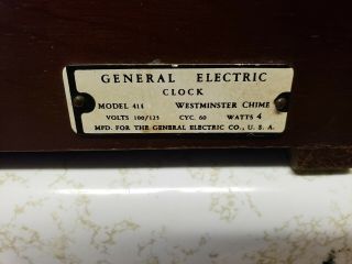 Vintage general electric clock model 414 2