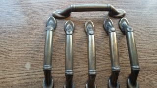 VINTAGE Bronze Brass Pull Handles Kitchen Cabinet Cupboard Drawer Salvage 3