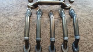 VINTAGE Bronze Brass Pull Handles Kitchen Cabinet Cupboard Drawer Salvage 5