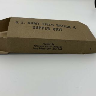 Vintage Ww 2 U.  S.  Army Ration,  Type K Supper Unit Bulge