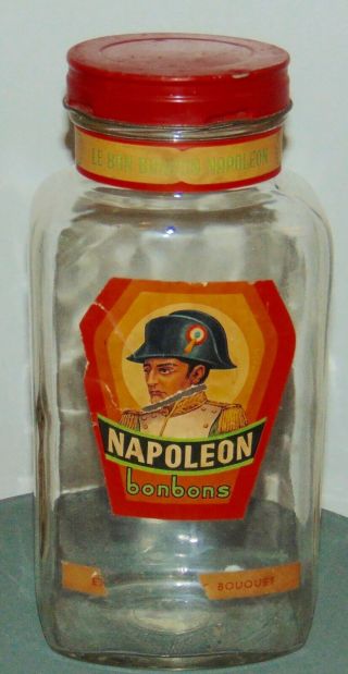 Vintage Napoleon Bonbons Countertop General Store Jar