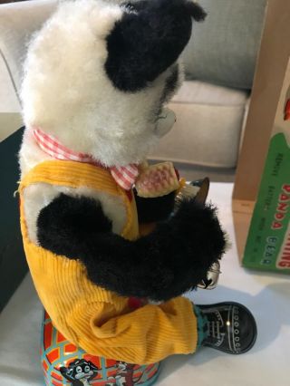 1950’s Smoking and Shoe Shining Panda Bear Toy by Alps.  Made in Japan. 4
