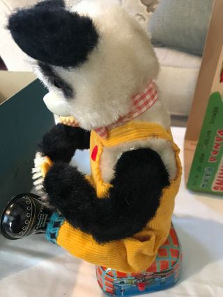 1950’s Smoking and Shoe Shining Panda Bear Toy by Alps.  Made in Japan. 5