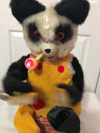 1950’s Smoking and Shoe Shining Panda Bear Toy by Alps.  Made in Japan. 8