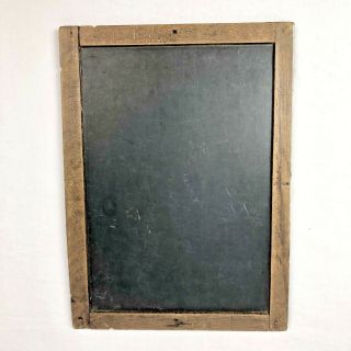Antique Slate Primitive Vintage School Chalkboard Dovetailed Wood Double Sided