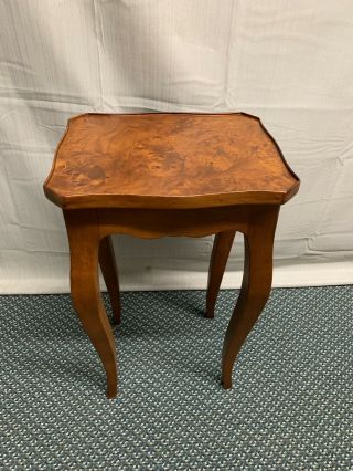 Vintage Small Italian Burl Wood Side Table