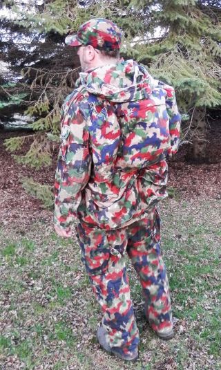 4pc Swiss Military Alpenflage Battle Set Camo Hunting Paintball Airsoft L/xl Men