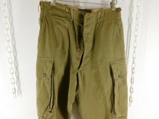 VINTAGE WW 2 STANDARD ISSUE MODEL 1942 PARACHUTE JUMP TROUSERS 3