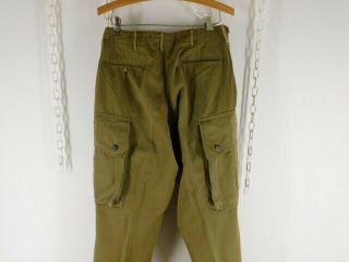 VINTAGE WW 2 STANDARD ISSUE MODEL 1942 PARACHUTE JUMP TROUSERS 4