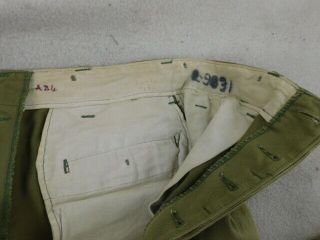 VINTAGE WW 2 STANDARD ISSUE MODEL 1942 PARACHUTE JUMP TROUSERS 5