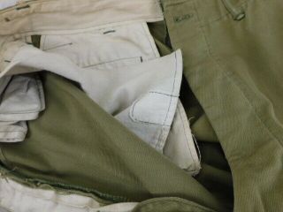VINTAGE WW 2 STANDARD ISSUE MODEL 1942 PARACHUTE JUMP TROUSERS 6