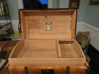 Antique hump back doll trunk. 3