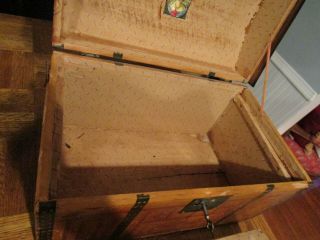 Antique hump back doll trunk. 4
