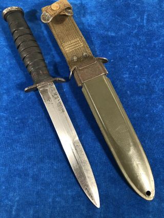 Ultra Rare Ww2 Us M3 Boker Blade Mark Dual Tang Trench / Fighting Knife Wwii