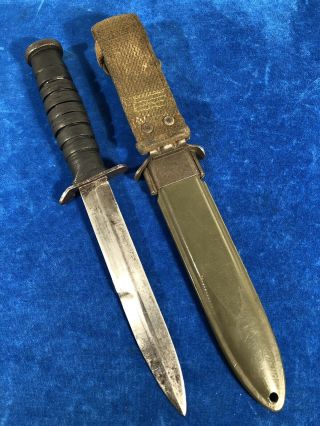 ULTRA RARE WW2 US M3 BOKER BLADE MARK DUAL TANG TRENCH / FIGHTING KNIFE WWII 5