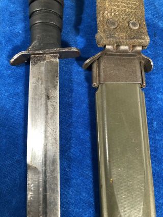 ULTRA RARE WW2 US M3 BOKER BLADE MARK DUAL TANG TRENCH / FIGHTING KNIFE WWII 7