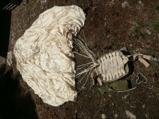 Military Vintage Wwii Switlik 1943 Parachute Complete With Extra Body Harness