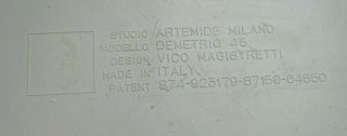 3 ARTEMIDE DEMETRIO 45 Stackable Table Mid - Century Modern Vico Magistretti Italy 8