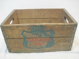 Old Wood - Wooden Canada Dry Beverage Pop Soda Crate Box Advertising