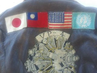 VINTAGE EXTREMLY RARE PATCHES sz42 USN Korean War Flying Jacket G1 11