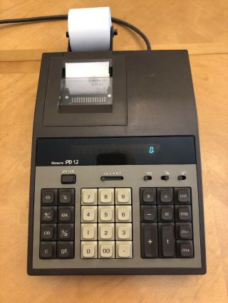 Sears Pd12 Desktop Printing Calculator Adding Machine Vintage Green Number