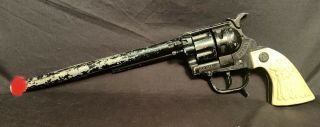 1950s Wyatt Earp Colt Buntline Special Diecast Cap Gun Pony Long Barrel Actoy