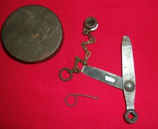civil war cap tin,  musket tool,  nipple pick,  Enfield nipple protector 4