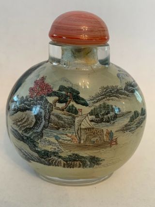 19th/20th C.  Chinese Inside - Painted Crystal Snuff Bottle 3 