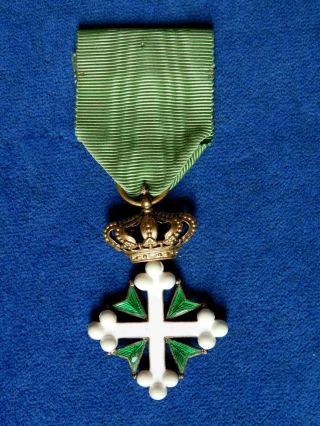 Italy.  Italia.  Order Of St.  Maurice And St.  Lazarus 4th Class.  Medal