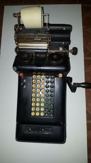 Burroughs Hand Crank Portable Adding Machine,  No 3,  Antique,  Vintage,