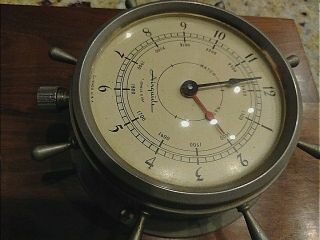 VTG USA NAUTICAL MARITIME CLOCK AIRGUIDE 7 JEWEL 8 DAY MILITARY TIME 3