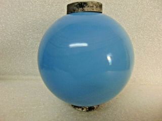 Rare Antique Sky Blue Glass Lightning Rod 4 - 1/2 Ball Farm Barn $9.  95 Nr