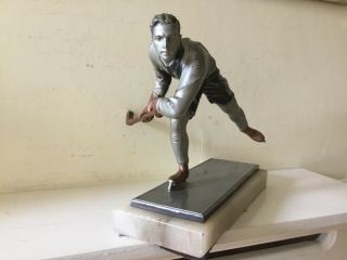 Art Deco Cold Painted Spelter Figure Of A Skater