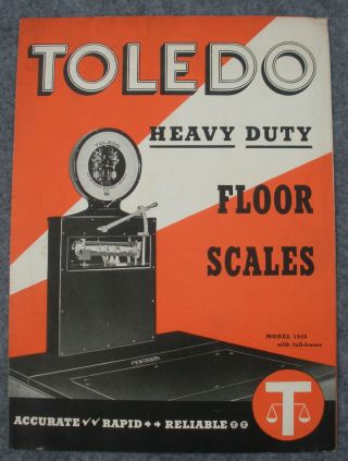 1941 Toledo Scale Company Model 1500 Floor Scale Brochure