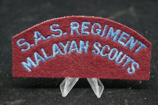 Post Ww2 British Sas Regiment Malayan Scouts Shoulder Title