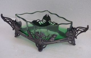 ° WMF ART NOUVEAU small Jardiniere 78A Glass Liner Flowers ca.  1905 2