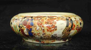 Chinese Old Porcelain Handwork Painting Belle Ashtray B02