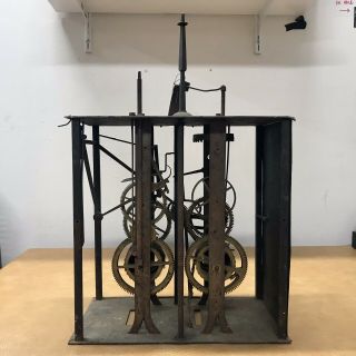 Antique 18th Century French Morbier Comtoise Clock Movement Steam Punk 1