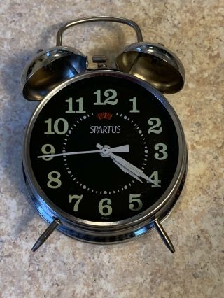 Vintage Spartus Twin Bell Alarm Clock Perfectly