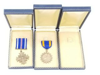 WWII US Navy Pilot KIA Cased Medal Trio Distinguished Flying Cross Air Medal USN 6