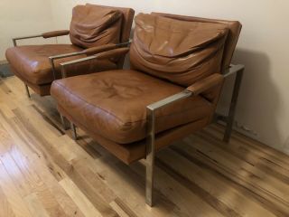 Mid Century Milo Baughman Lounge Chairs Thayer Coggin 2
