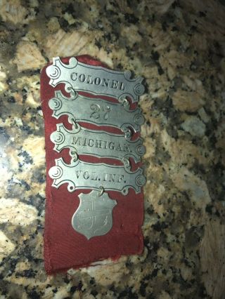 Rare Colonel Civil War Ladder Badge Colonel 27th Michigan 9th Corp Dorus M Fox?